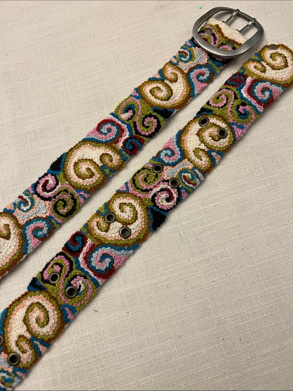 Jenny Krauss embroidered wool belt